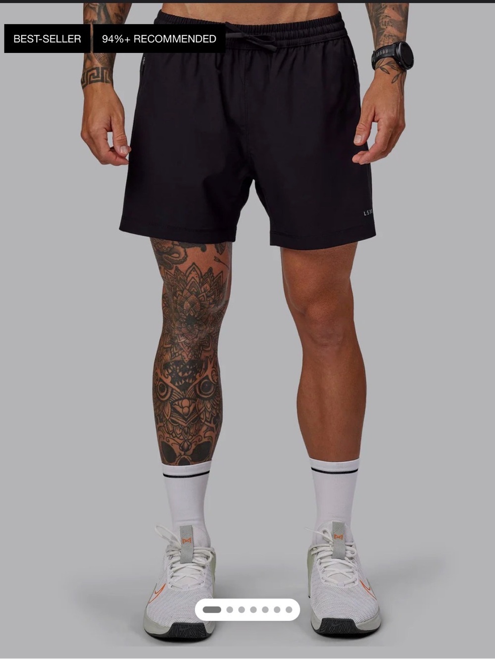 LSKD men’s Rep Lined Performance Short 5" size L nwt